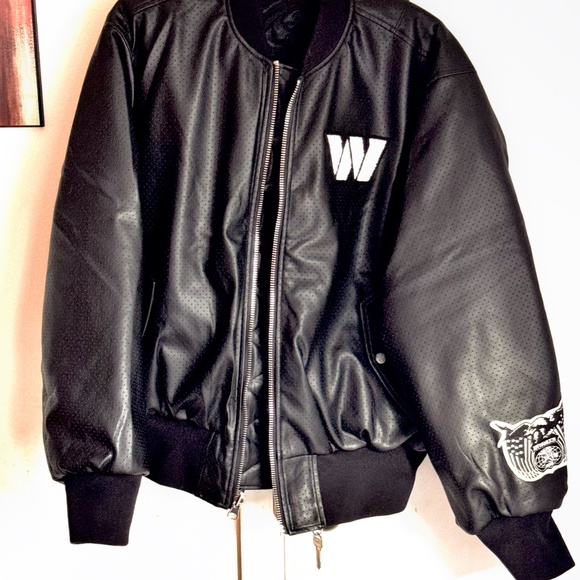 Jeff Hamilton limited edition leather history of Super Bowl collage jacket nfl M - Picture 4 of 6